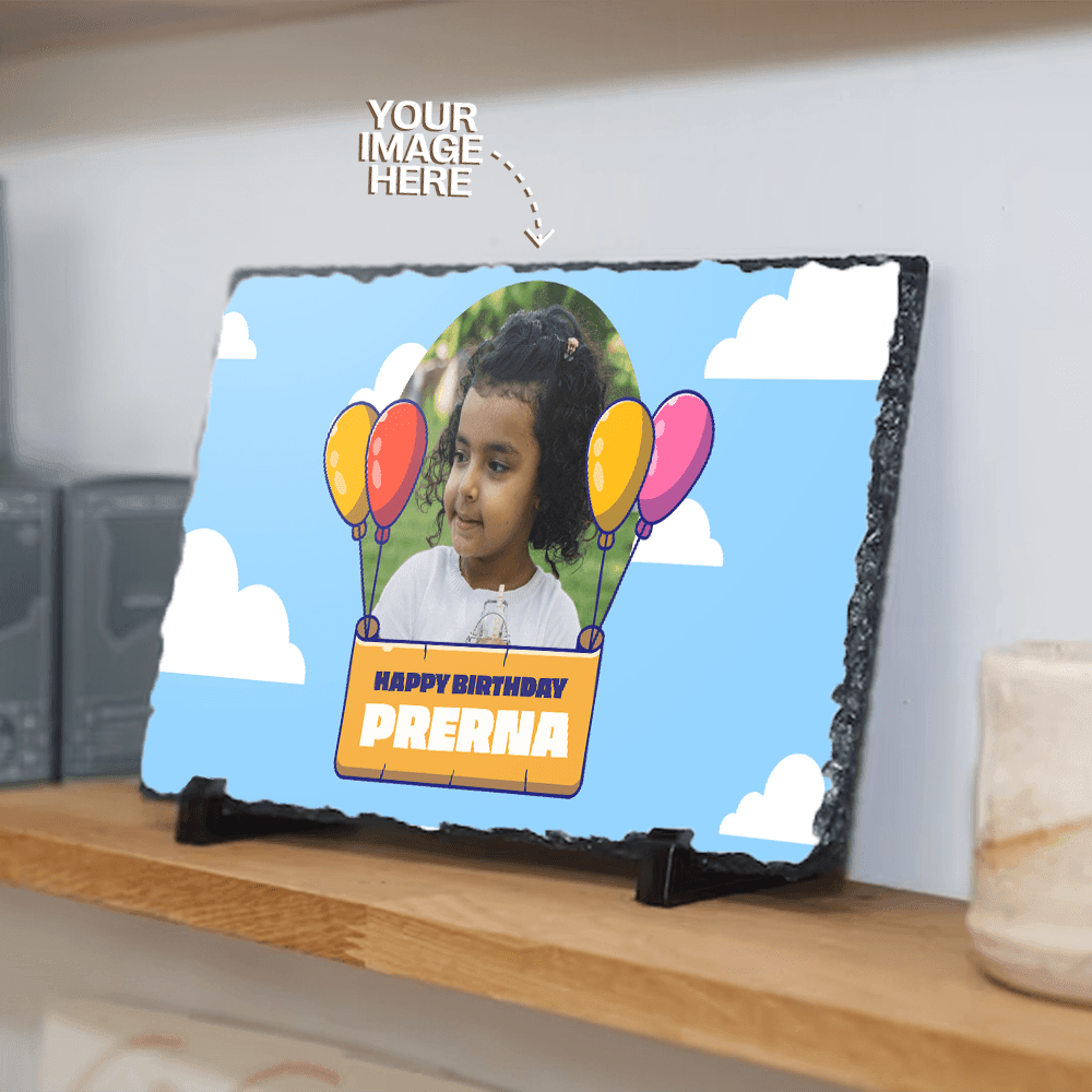 Personalized Rock Slate Photo Frame | Wishes for Kids - Gift Lift