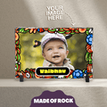 Personalized Rock Slate Rectangular Photo Frame | Doodle frame with Your Name - Gift Lift