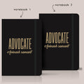 Personalized set of 2 Notebooks for Advocates - Advocate Typo - Gift Lift