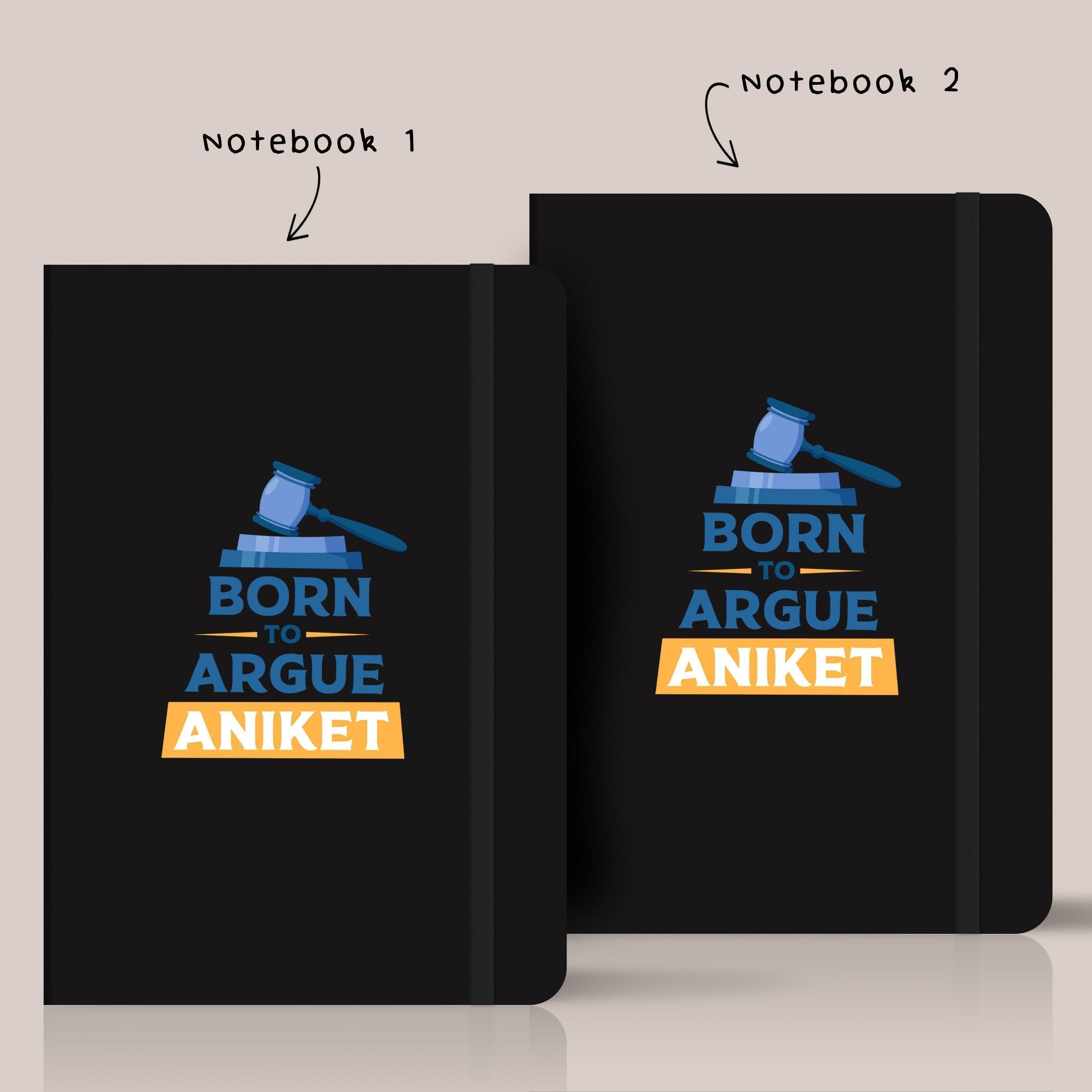 Personalized set of 2 Notebooks for Advocates - Born to Argue - Gift Lift
