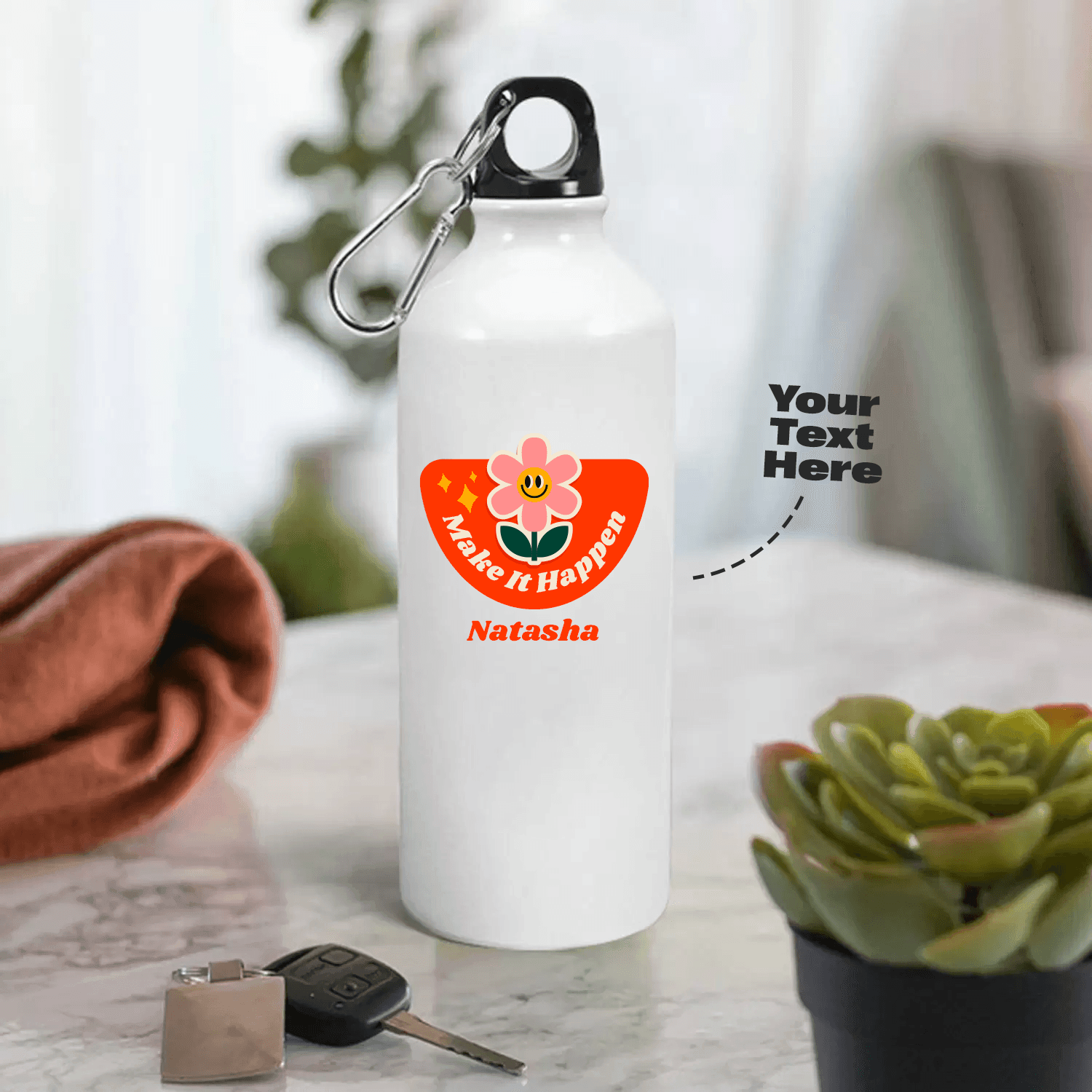 Personalized Sipper Bottle With Make it Happen Art - Gift Lift