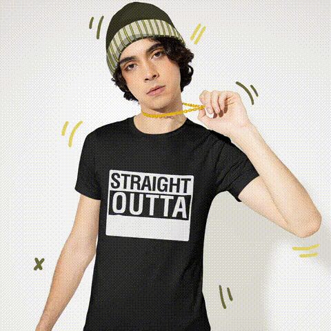 Personalized Straight Outta Unisex Round Neck Tshirt - Gift Lift