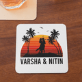 Personalized Sunset Couple Name Coaster - Set of 2 - Gift Lift
