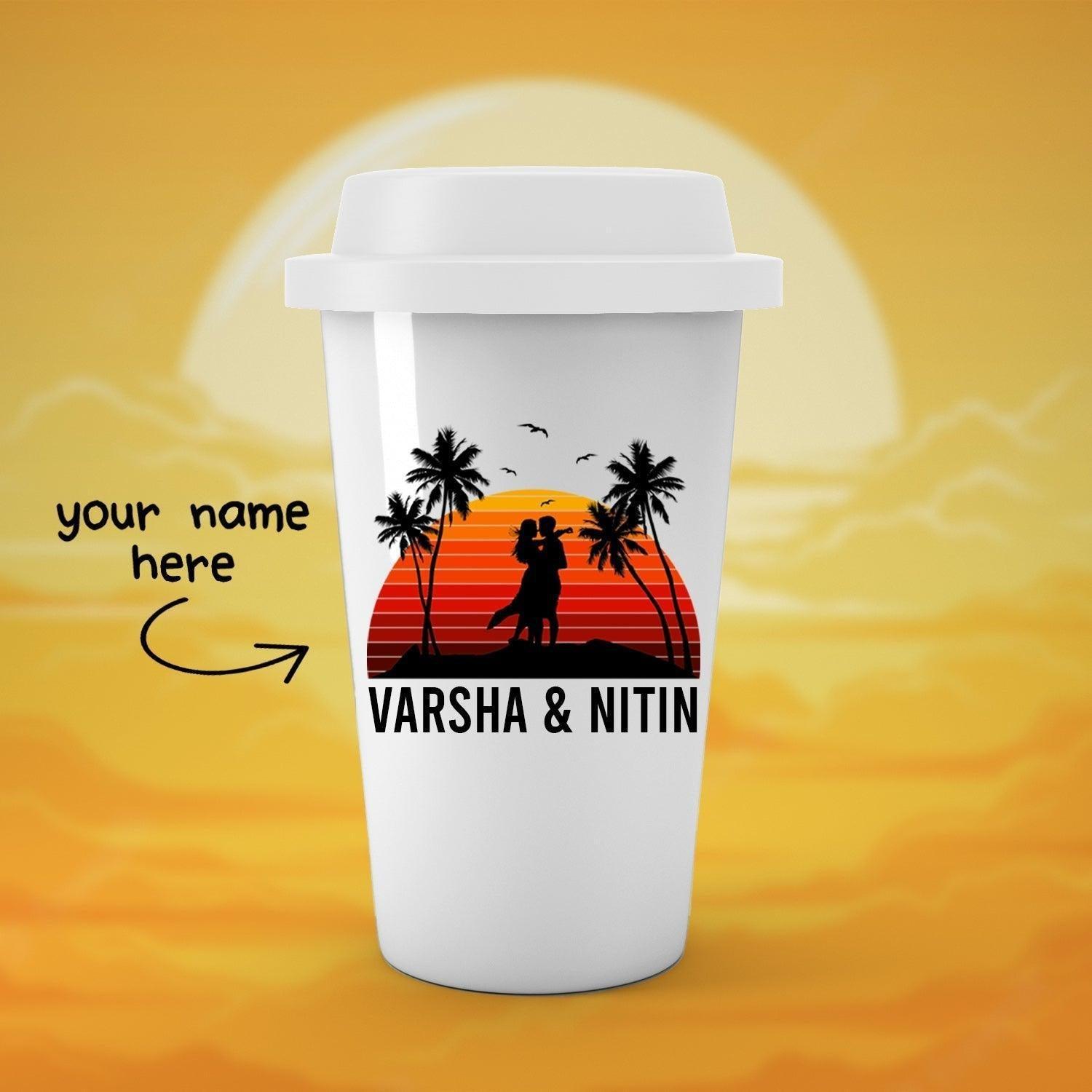 Personalized Sunset Couple Name Tumbler - Gift Lift