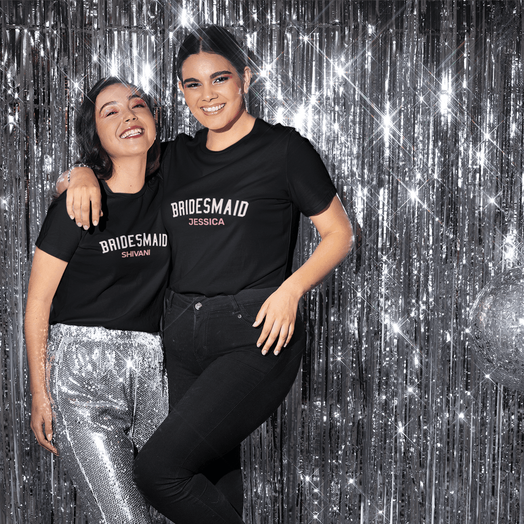 Personalized T-Shirt for Brides | Bridesmaid Curved | For Wedding Season - Gift Lift