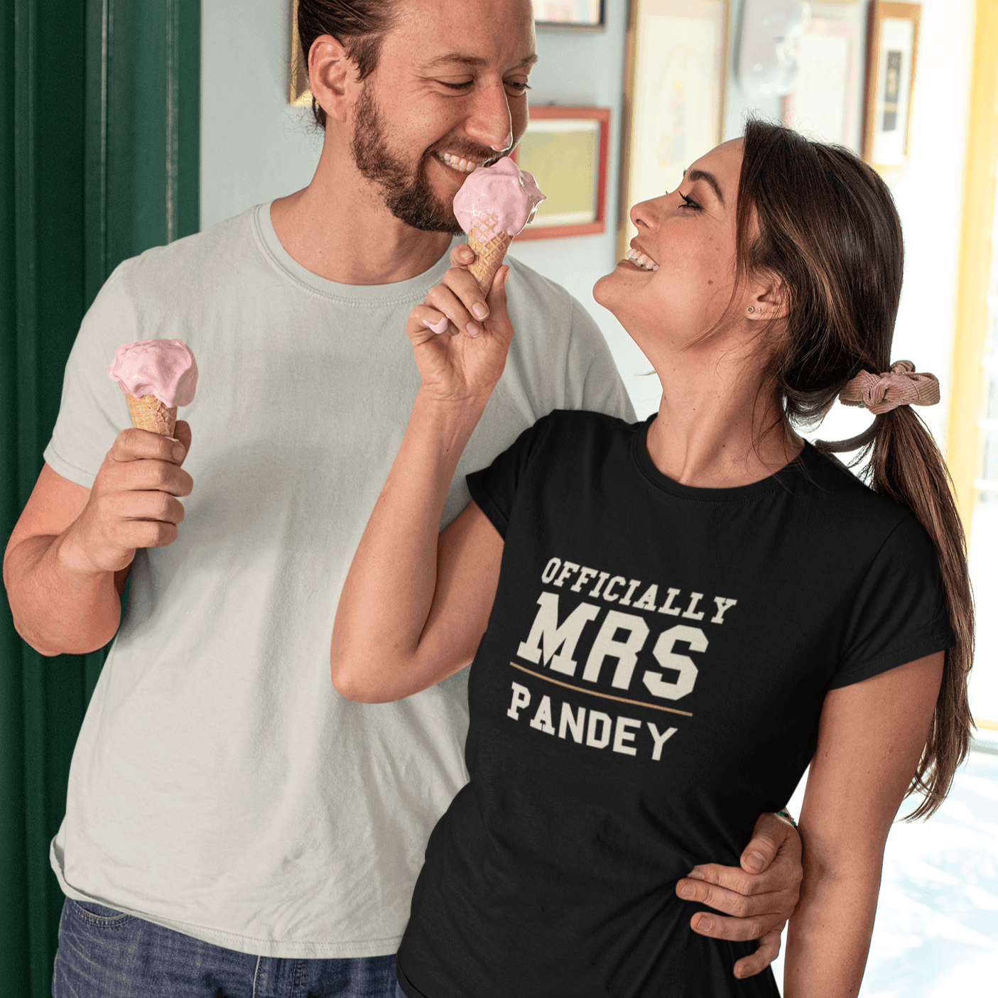 Personalized T-Shirt for Brides | Officially Mrs | For Wedding Season - Gift Lift