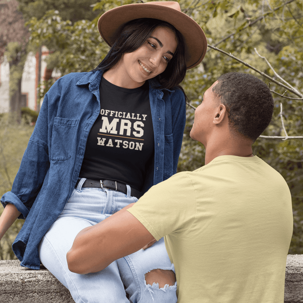 Personalized T-Shirt for Brides | Officially Mrs | For Wedding Season - Gift Lift