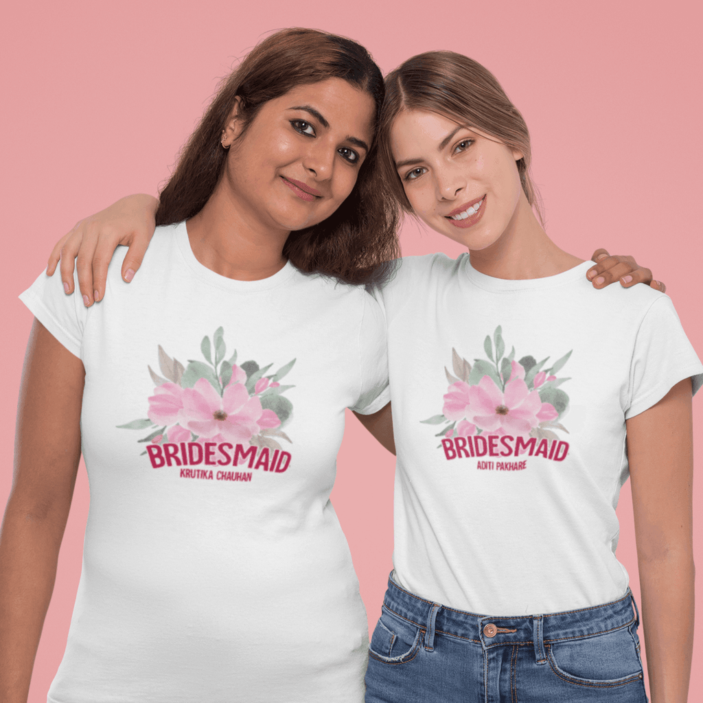 Personalized T-shirt for Bridesmaids | Bridesmaid Graphic Print | For Wedding Season - Gift Lift