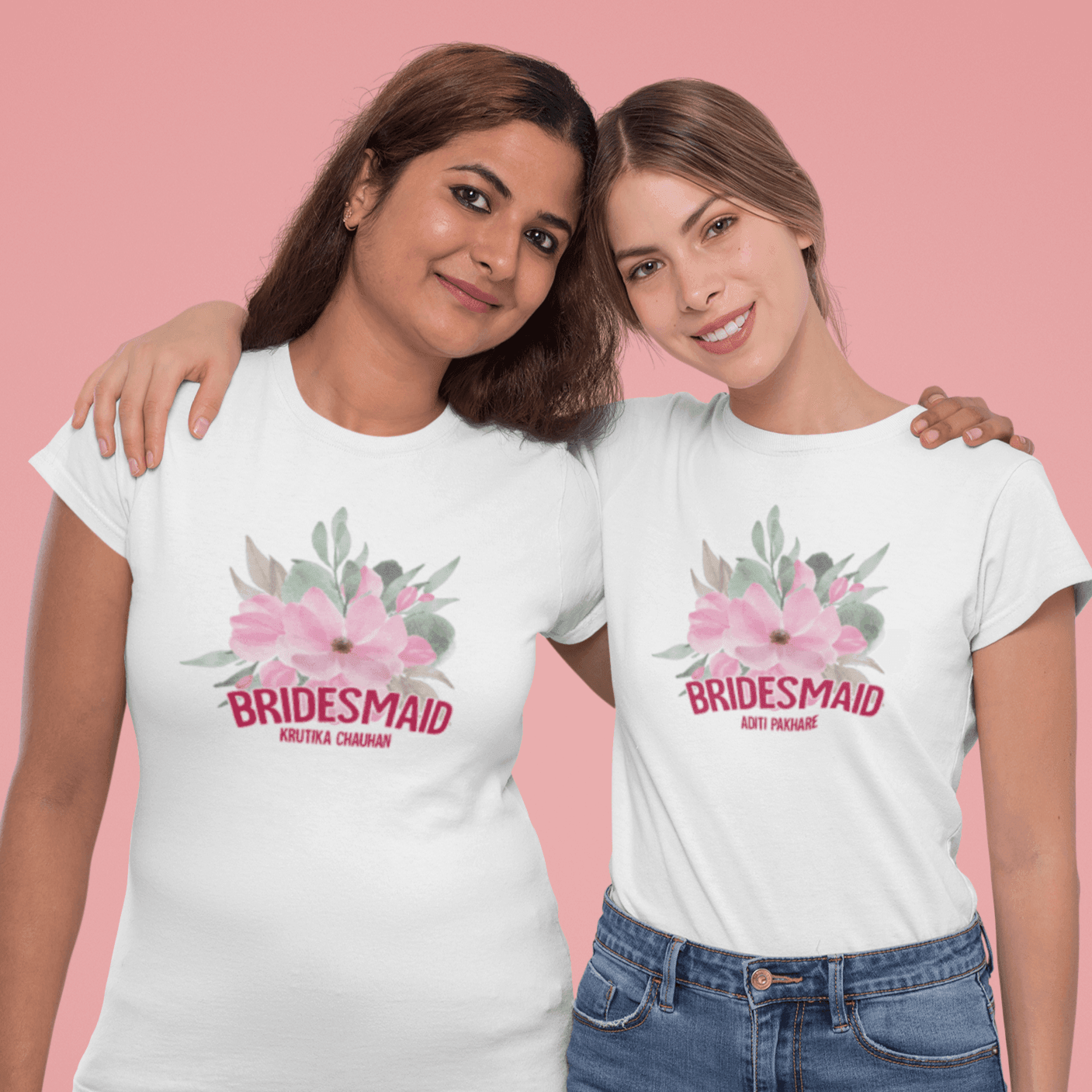 Personalized T-shirt for Bridesmaids | Bridesmaid Graphic Print | For Wedding Season - Gift Lift