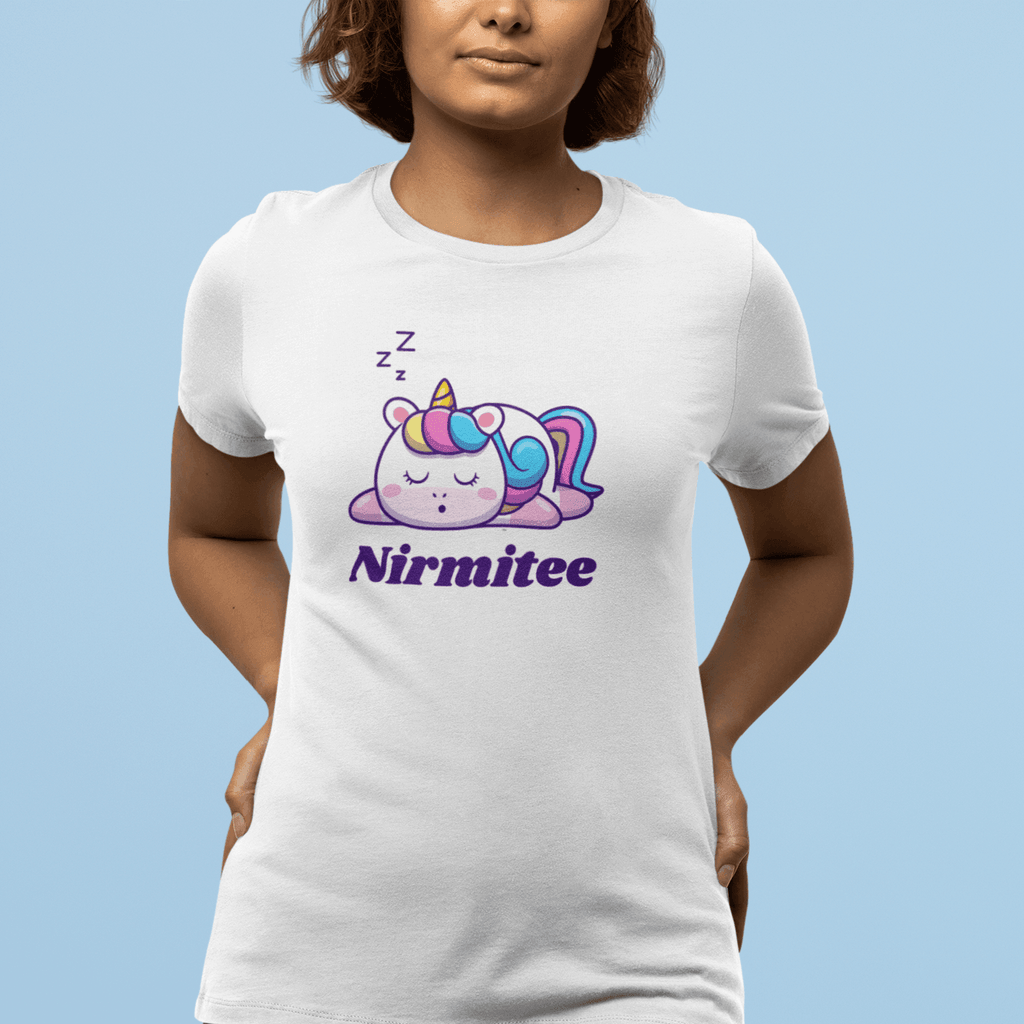 Personalized T-Shirt with Sleepy Unicorn Art - Gift Lift
