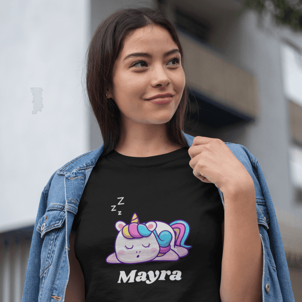 Personalized T-Shirt with Sleepy Unicorn Art - Gift Lift