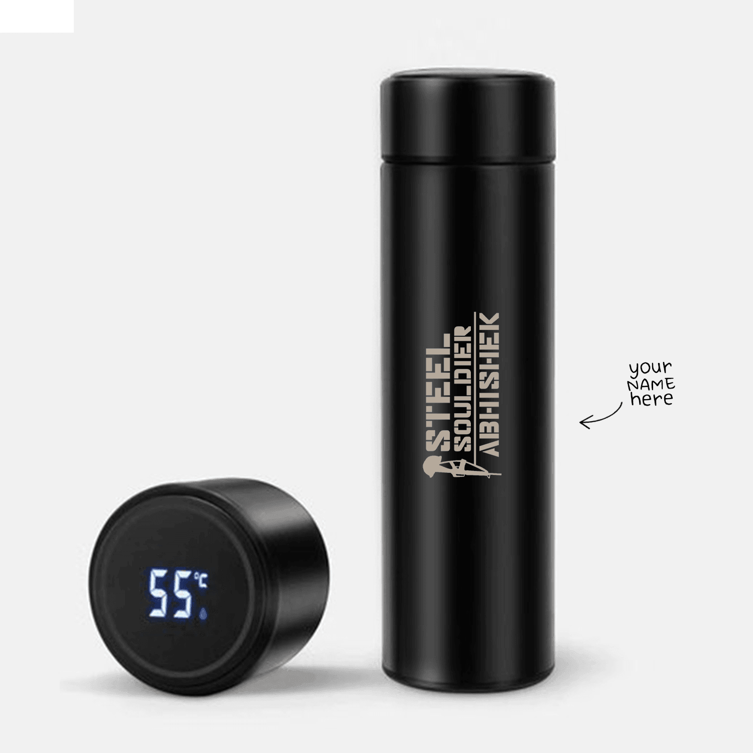 Personalized Temperature Bottle for Army Lovers | Steel Soldier | Ideal Gift For Army - Gift Lift