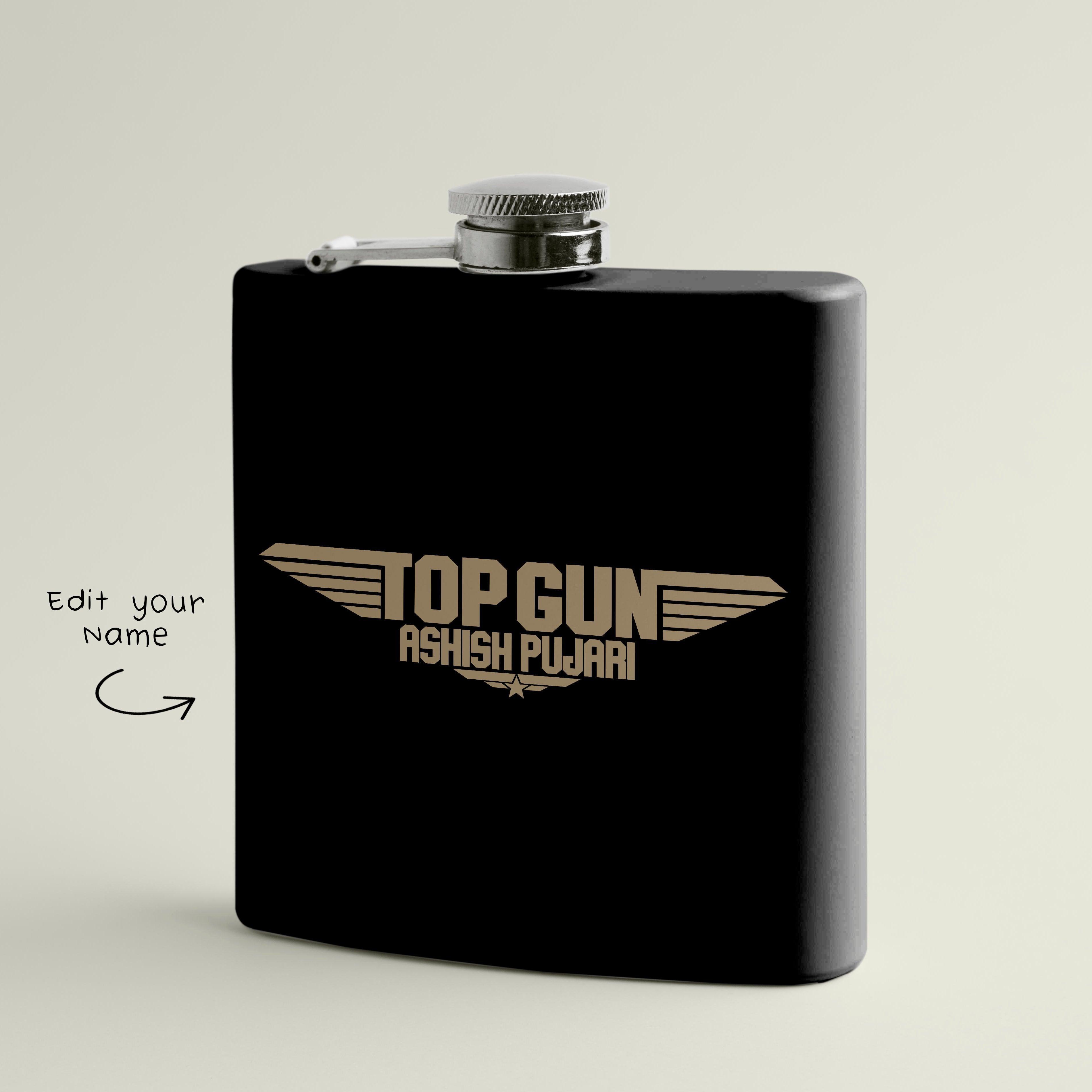 Personalized Top Gun Art Hip Flask - Gift Lift