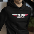 Personalized Top Gun Art Hoodie - 100% Cotton - Black - Gift Lift