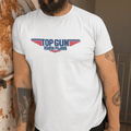 Personalized Top Gun Art T-Shirt - 100% Cotton - White - Gift Lift