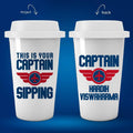 Personalized Top Gun Captain Art Tumbler - Gift Lift