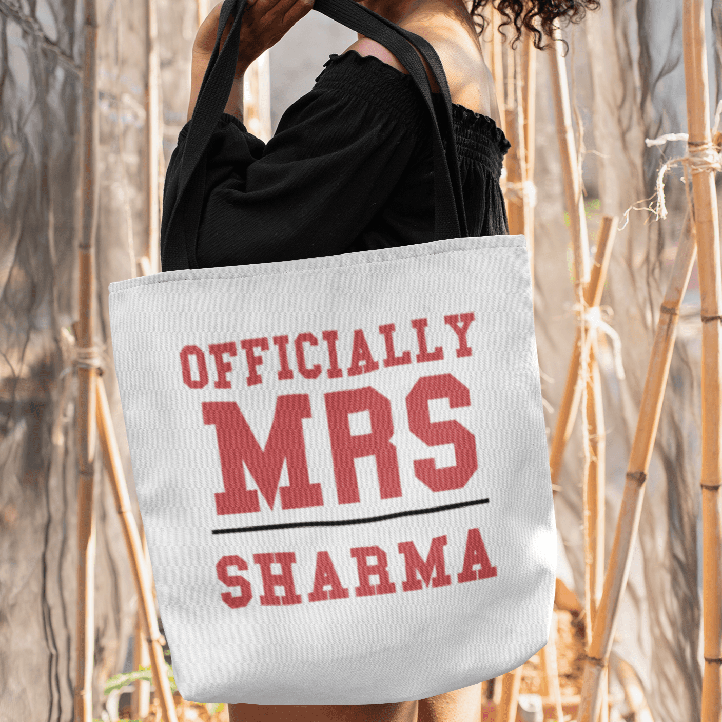 Personalized Tote Bag for Brides | Officially Mrs | For Wedding Season - Gift Lift