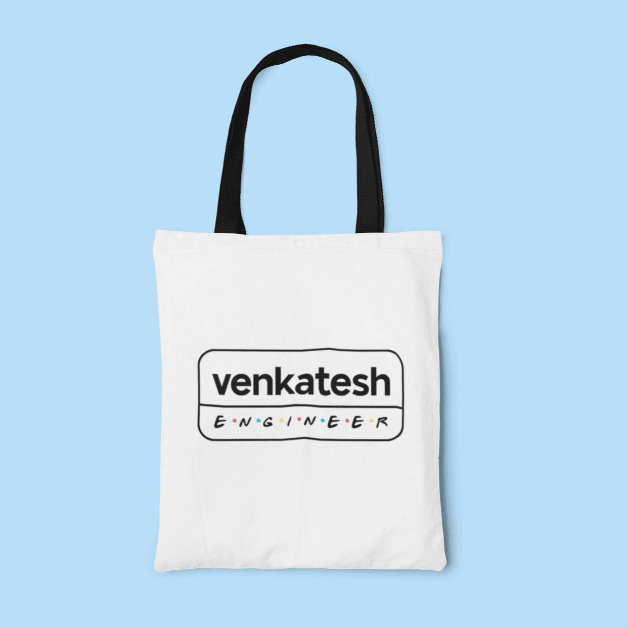 Personalized Tote Bag for Engineers - Friends theme - Gift Lift