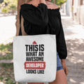 Personalized Tote Bag for Engineers | Customize Your Own Text | This is what an Awesome - Gift Lift