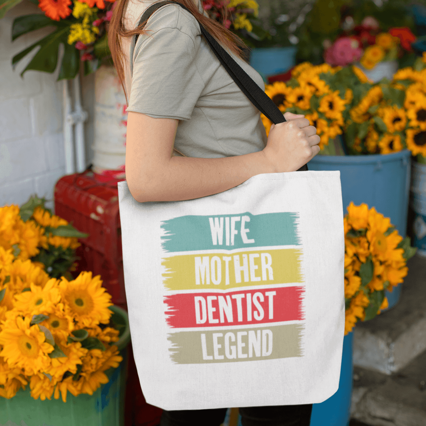 Personalized Tote Bag with Your text on Pastel boxes - Gift Lift