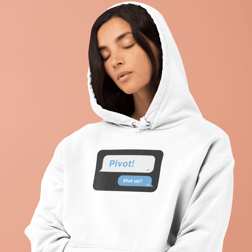 Personalized White Unisex Hoodie With Your Own Text on Chat Box - Gift Lift