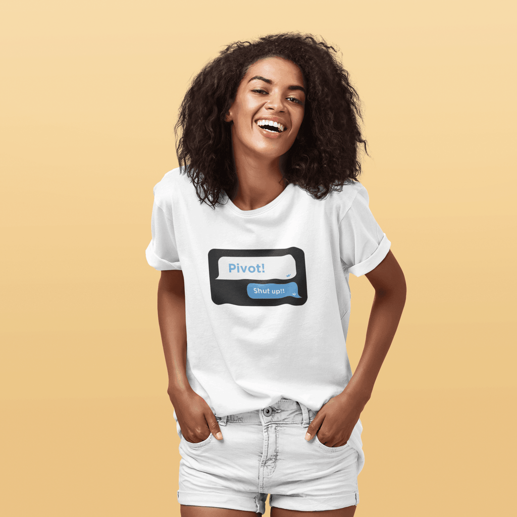 Personalized White Unisex T-shirt With Your Own Text on Chat Box - Gift Lift
