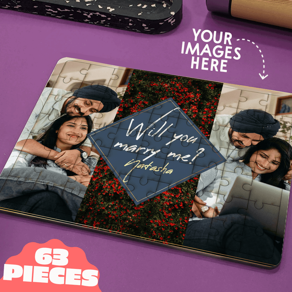 Personalized Wooden Large Jigsaw Puzzle | Will You Marry Me? - Gift Lift