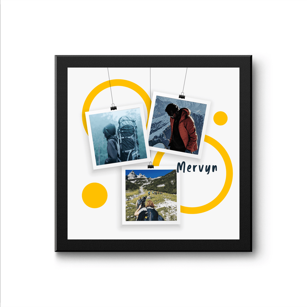 Personalized Yellow Trendy Frame for Him | Custom Image & Text | Ideal Gift for your Loved One - Gift Lift