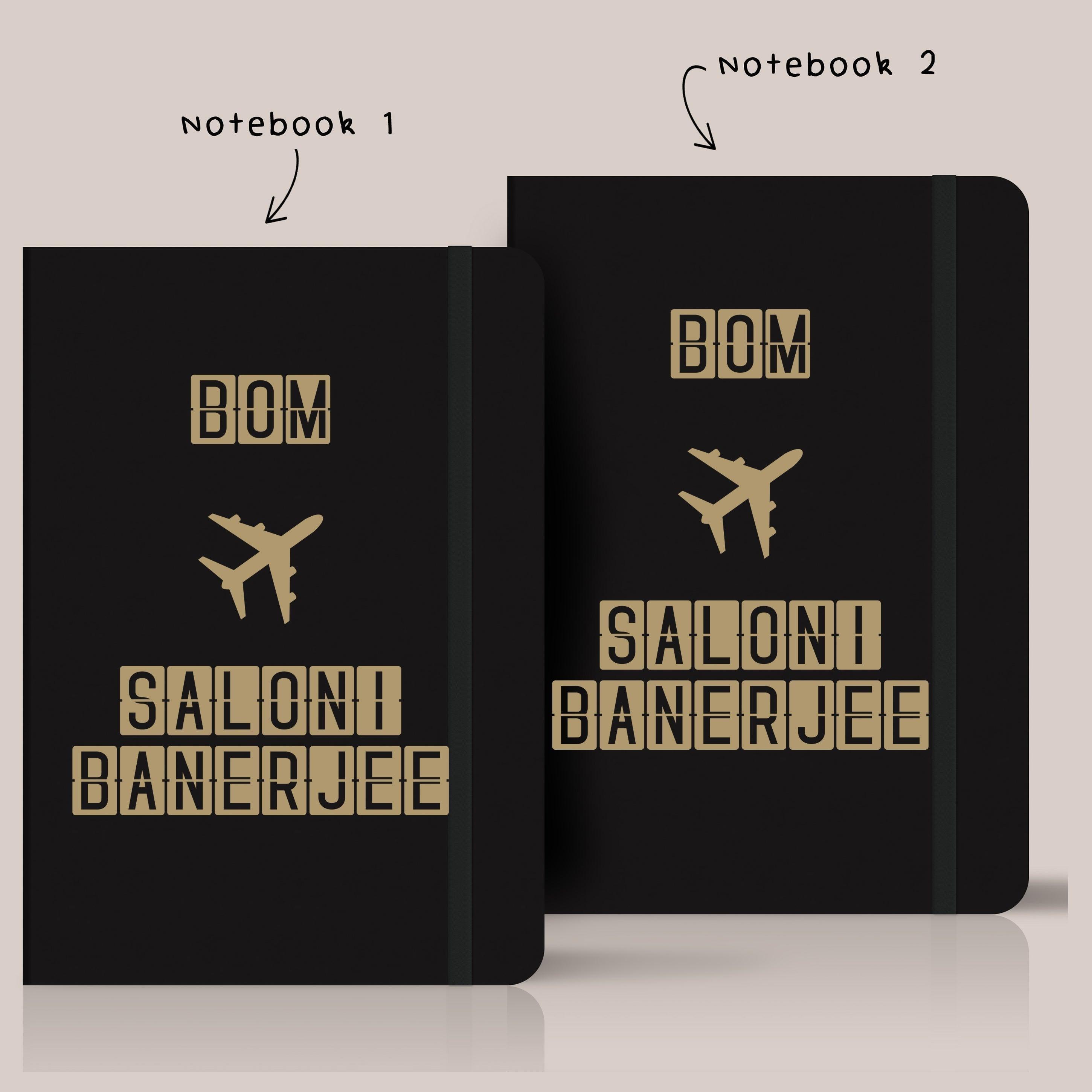 Personalized Your Favorite Airport Name Art Notebook - Set of 2 - Gift Lift