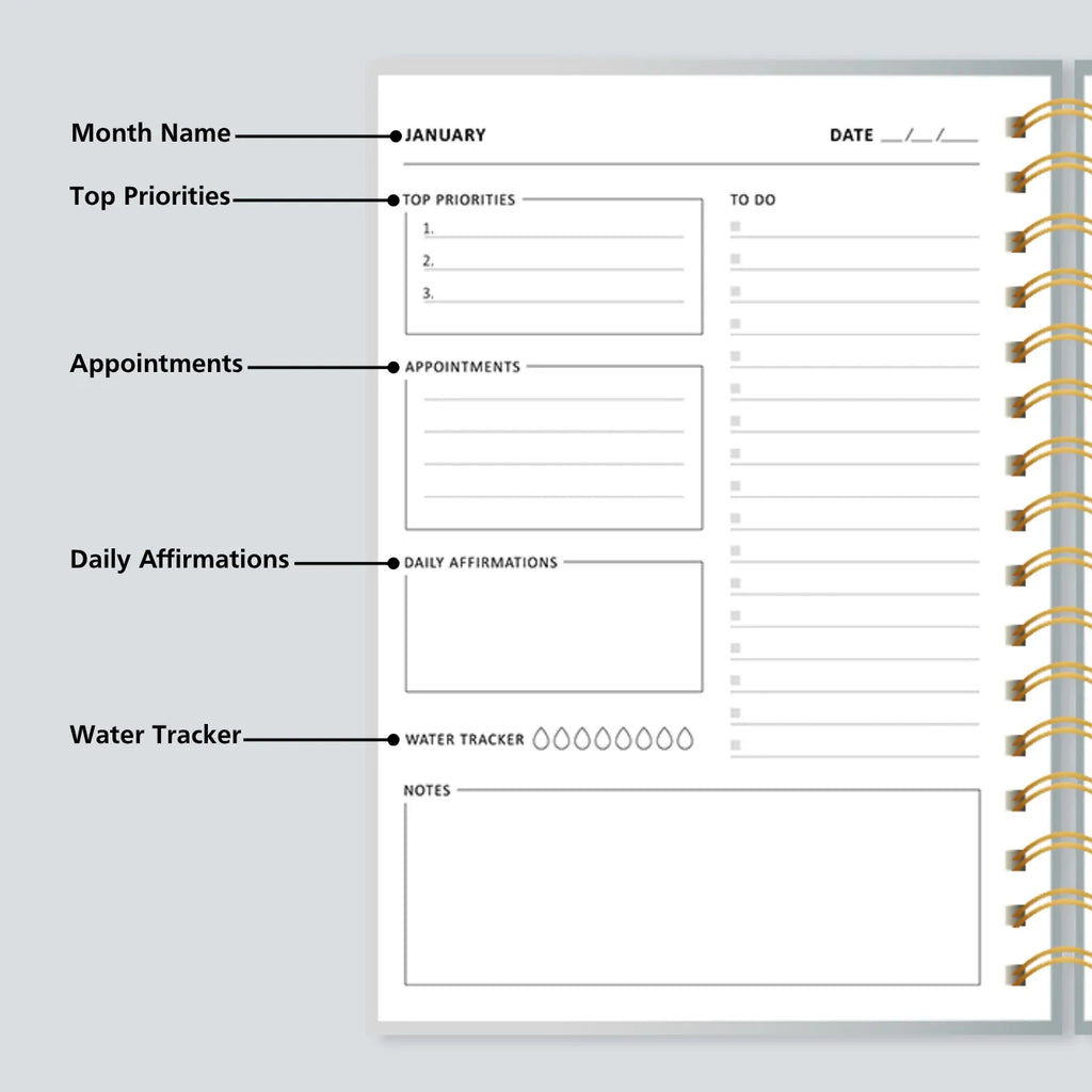 PERSONALISED DAILY PLANNER - SHADES OF 2026