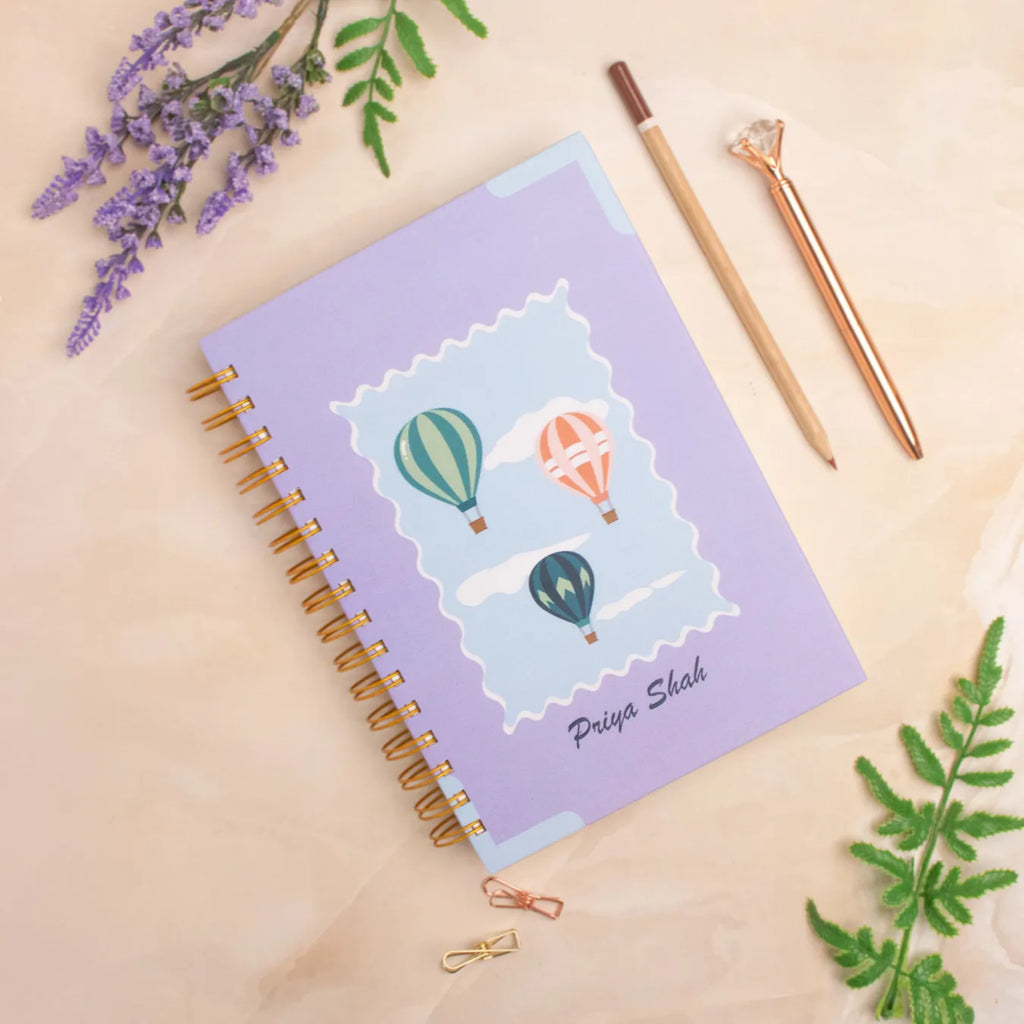 PERSONALISED DAILY PLANNER - HOT AIR BALLOON