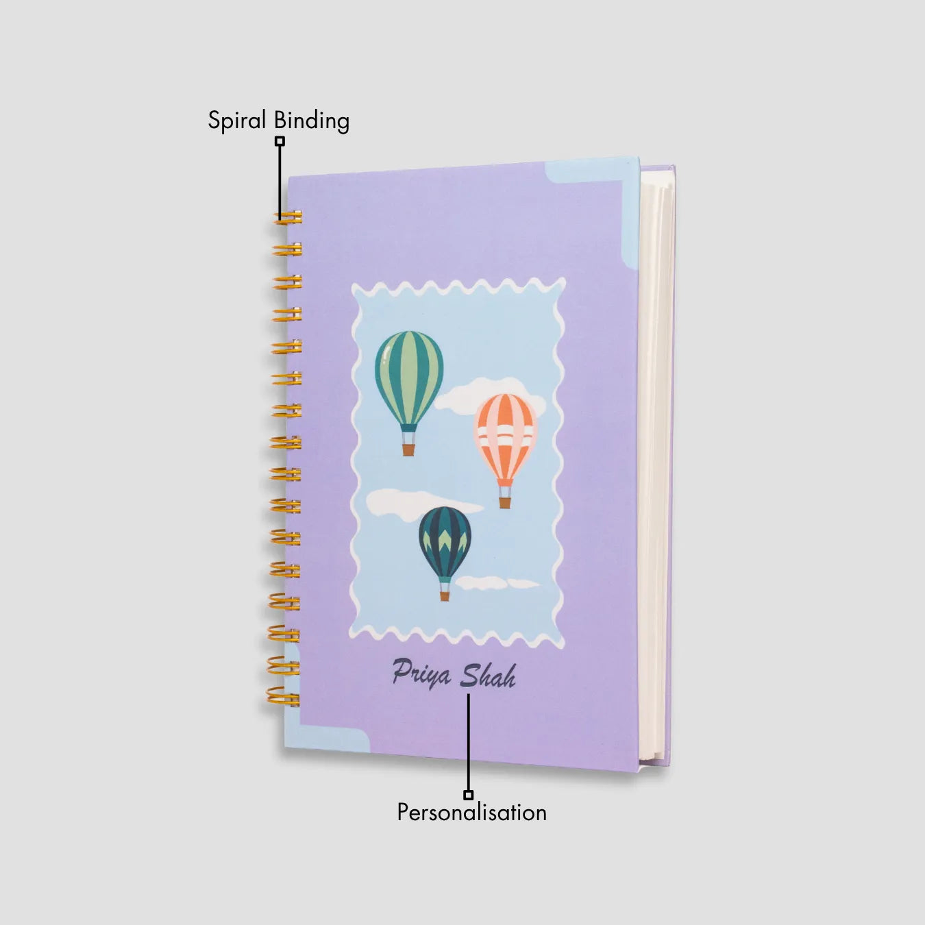PERSONALISED DAILY PLANNER - HOT AIR BALLOON