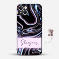 Premium Personalised IPhone Glass Back Case Cover - Holographic Design - Gift Lift