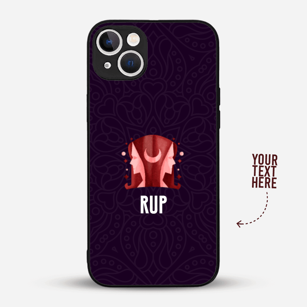 Premium Personalised IPhone Glass Back Case Cover - Sun Signs - Gift Lift