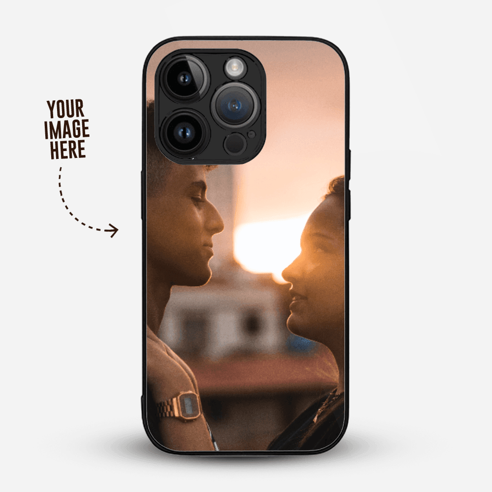 Premium Personalised IPhone Glass Back Case Cover - With Your Image - Gift Lift