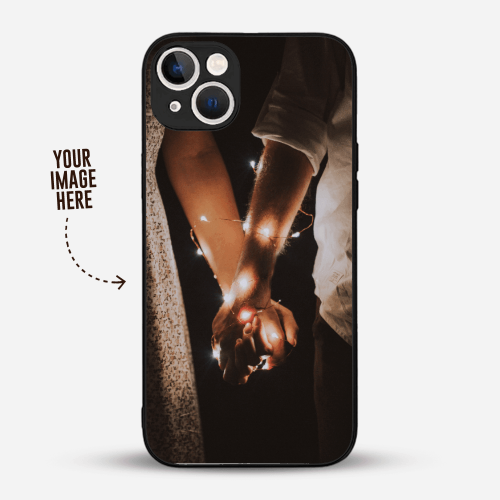 Premium Personalised IPhone Glass Back Case Cover - With Your Image - Gift Lift