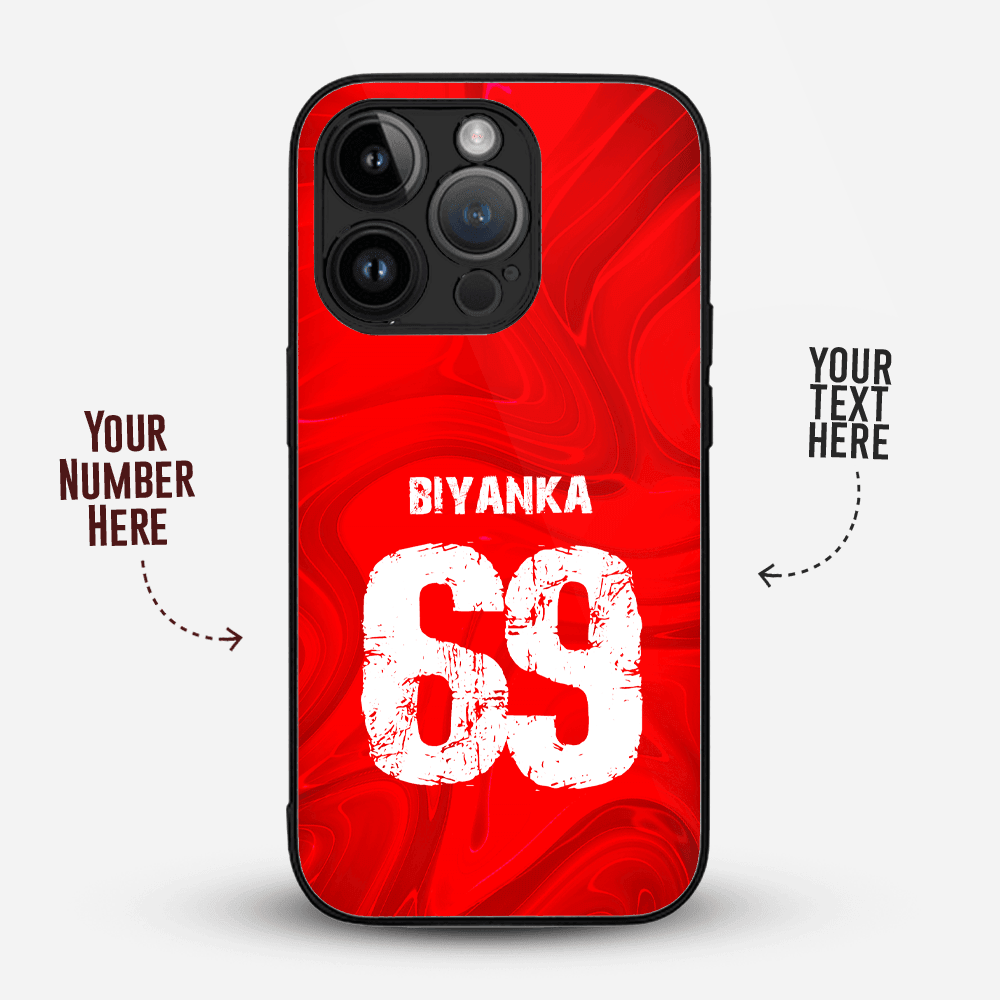 Premium Personalized Phone Case For IPhones | Red Fluid Art - Gift Lift