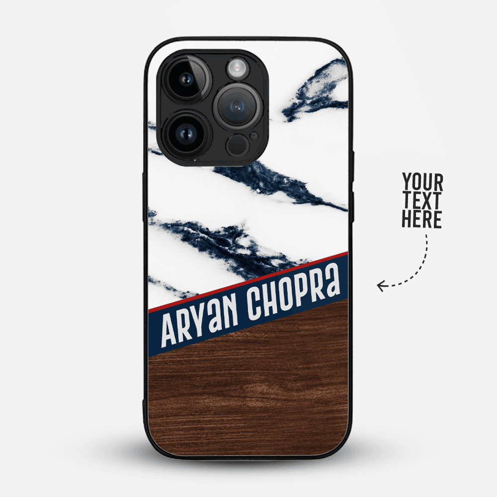 Premium Personalized Phone Case For IPhones | Royal Blue Wood - Gift Lift