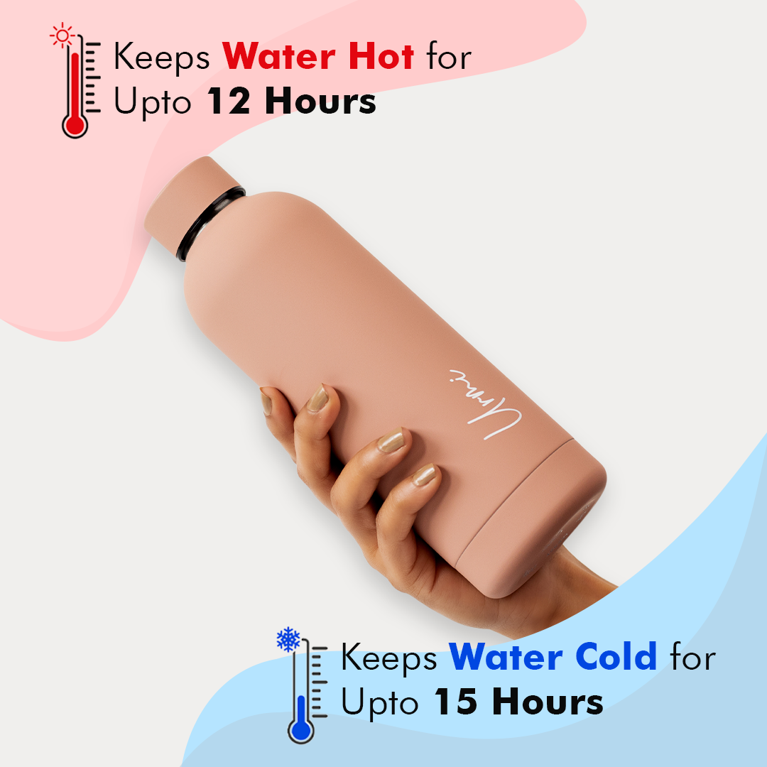 Kookumber - Personalised Water Bottle - Warm Peach