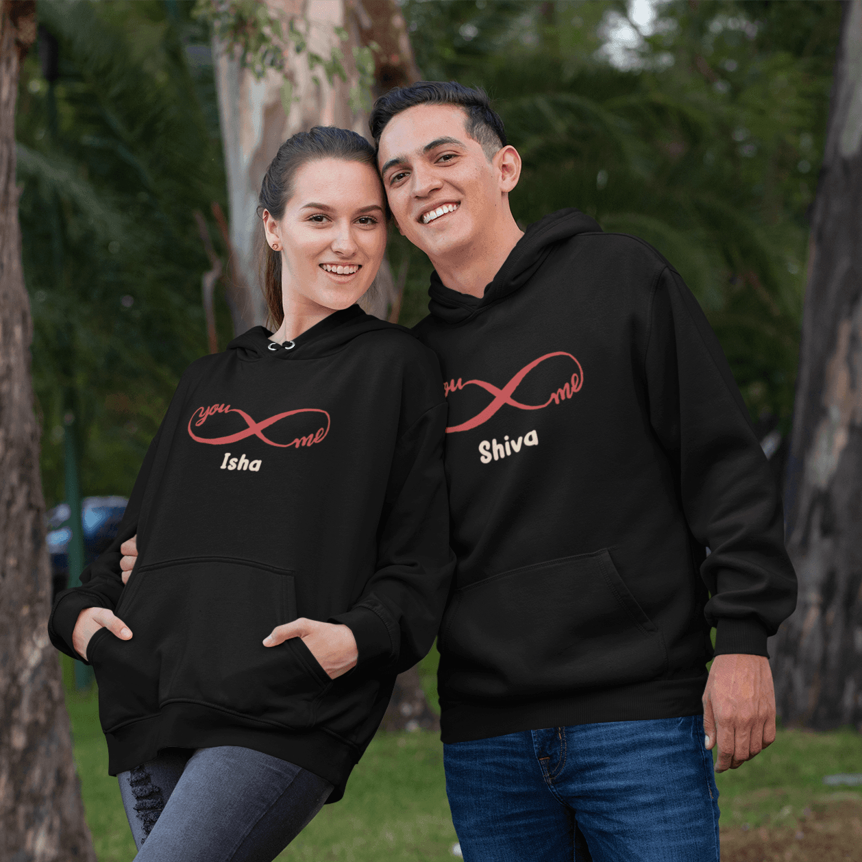 Set of 2 Personalized Hoodie for Couples | Infinite Love Icon | For Wedding Season - Gift Lift