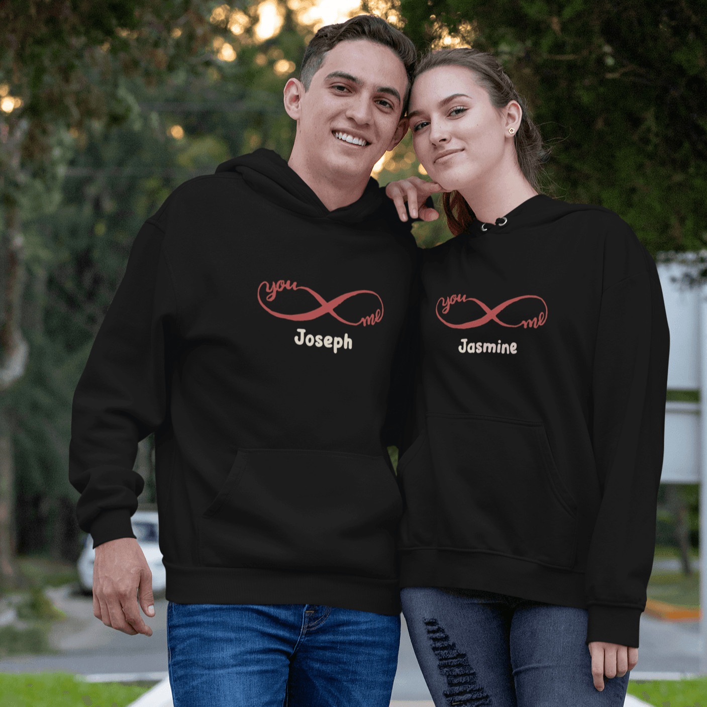 Set of 2 Personalized Hoodie for Couples | Infinite Love Icon | For Wedding Season - Gift Lift