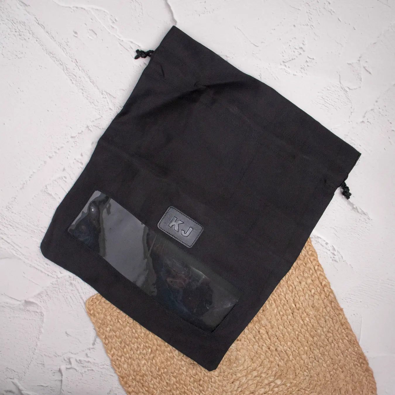 PERSONALISED SHOEBAG (SEE THROUGH) - BLACK