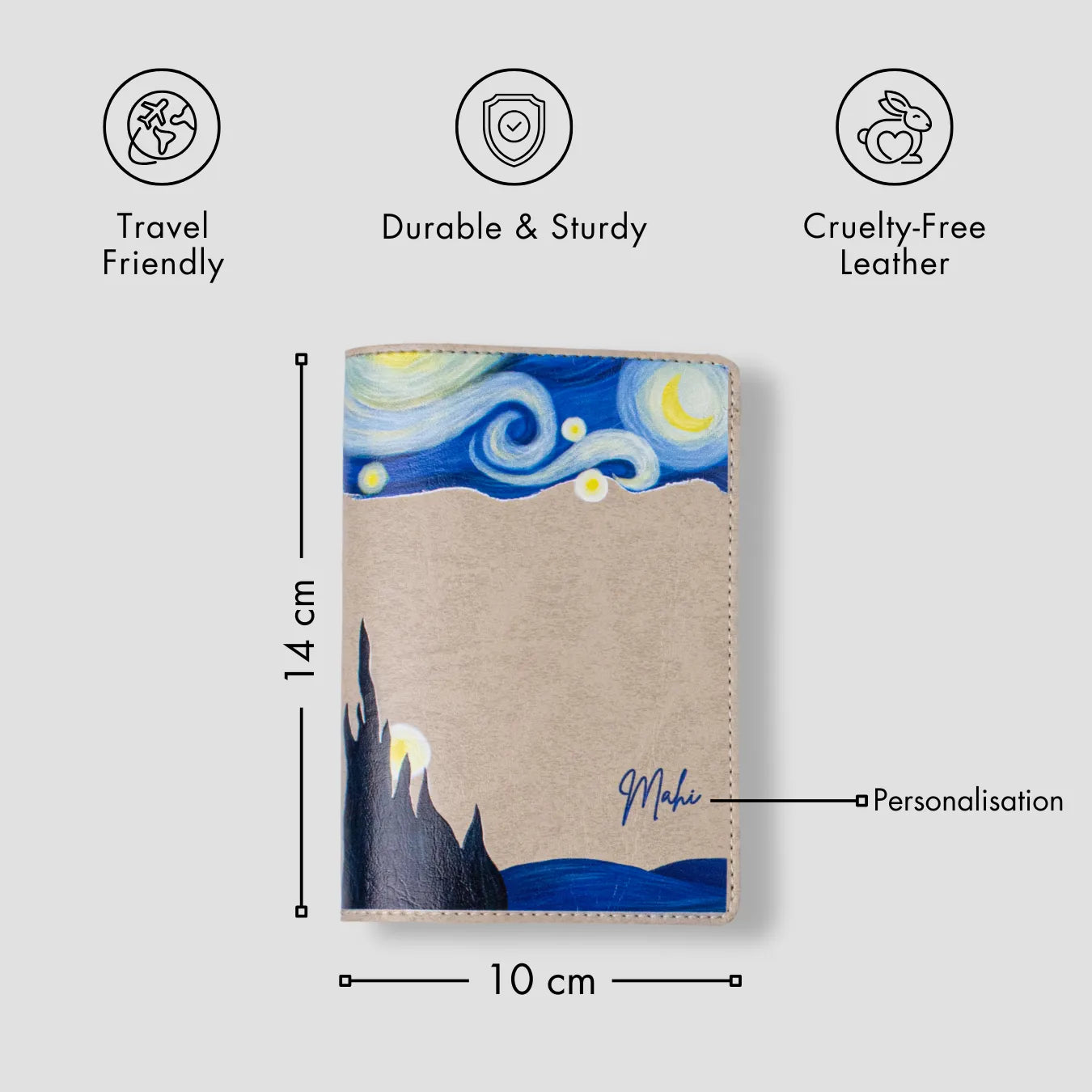 PERSONALISED PRINTED PASSPORT COVER - STARRY NIGHT