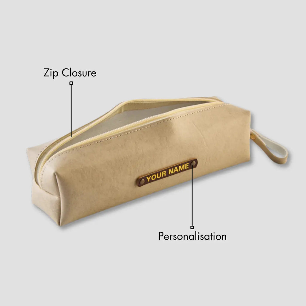 PERSONALISED STATIONERY POUCH - BEIGE