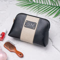 PERSONALISED STRIPE MULTIPURPOSE POUCH - INITIALS - BLACK
