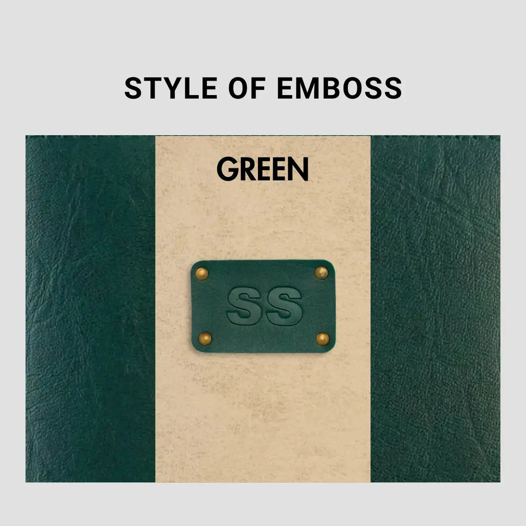 PERSONALISED STRIPE MULTIPURPOSE POUCH - INITIALS - GREEN