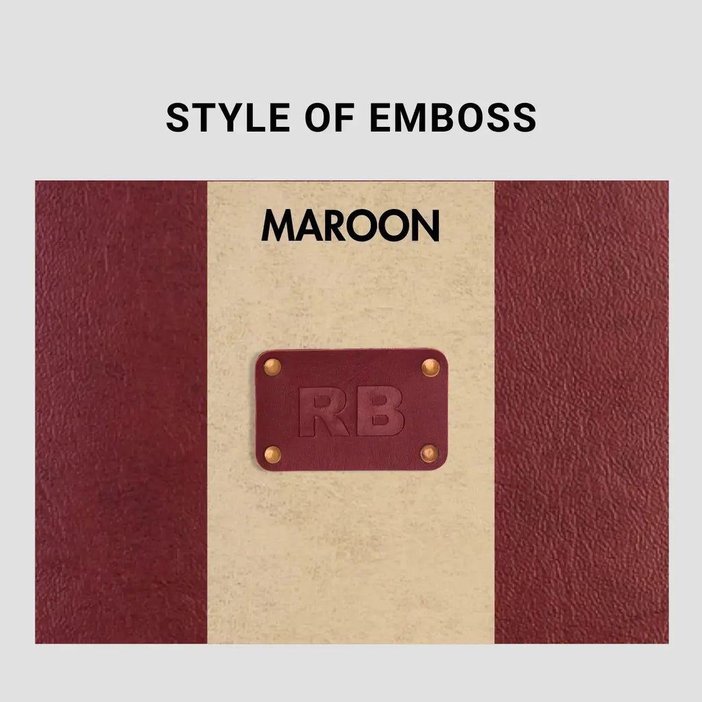 PERSONALISED STRIPE MULTIPURPOSE POUCH - INITIALS - MAROON