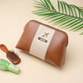 PERSONALISED STRIPE MULTIPURPOSE POUCH - TAN