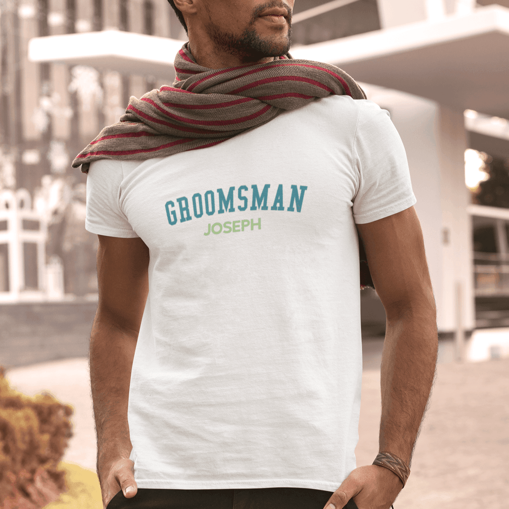 Personalized T-Shirt for Grooms | Groomsman Curved | For Wedding Season - Gift Lift