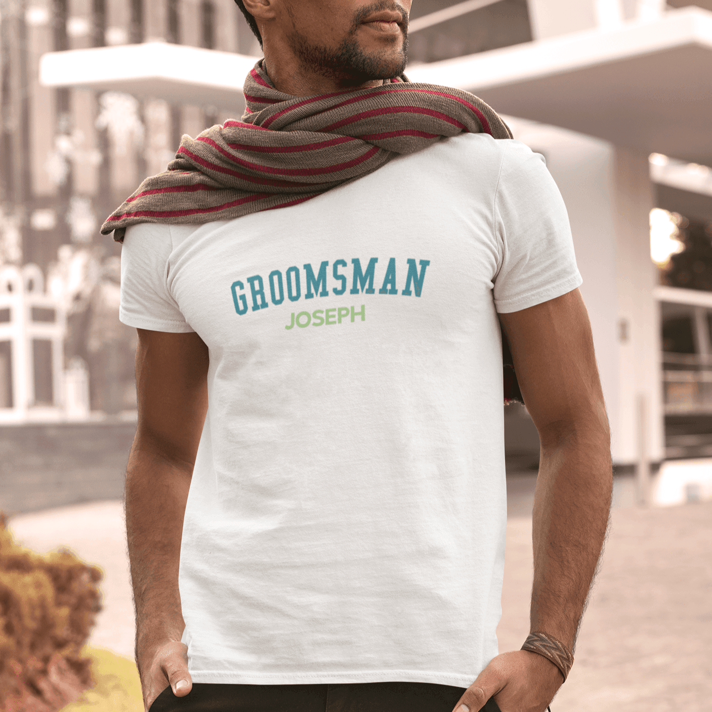 Personalized T-Shirt for Grooms | Groomsman Curved | For Wedding Season - Gift Lift